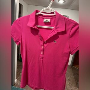 Lacoste Pink Polo Shirt